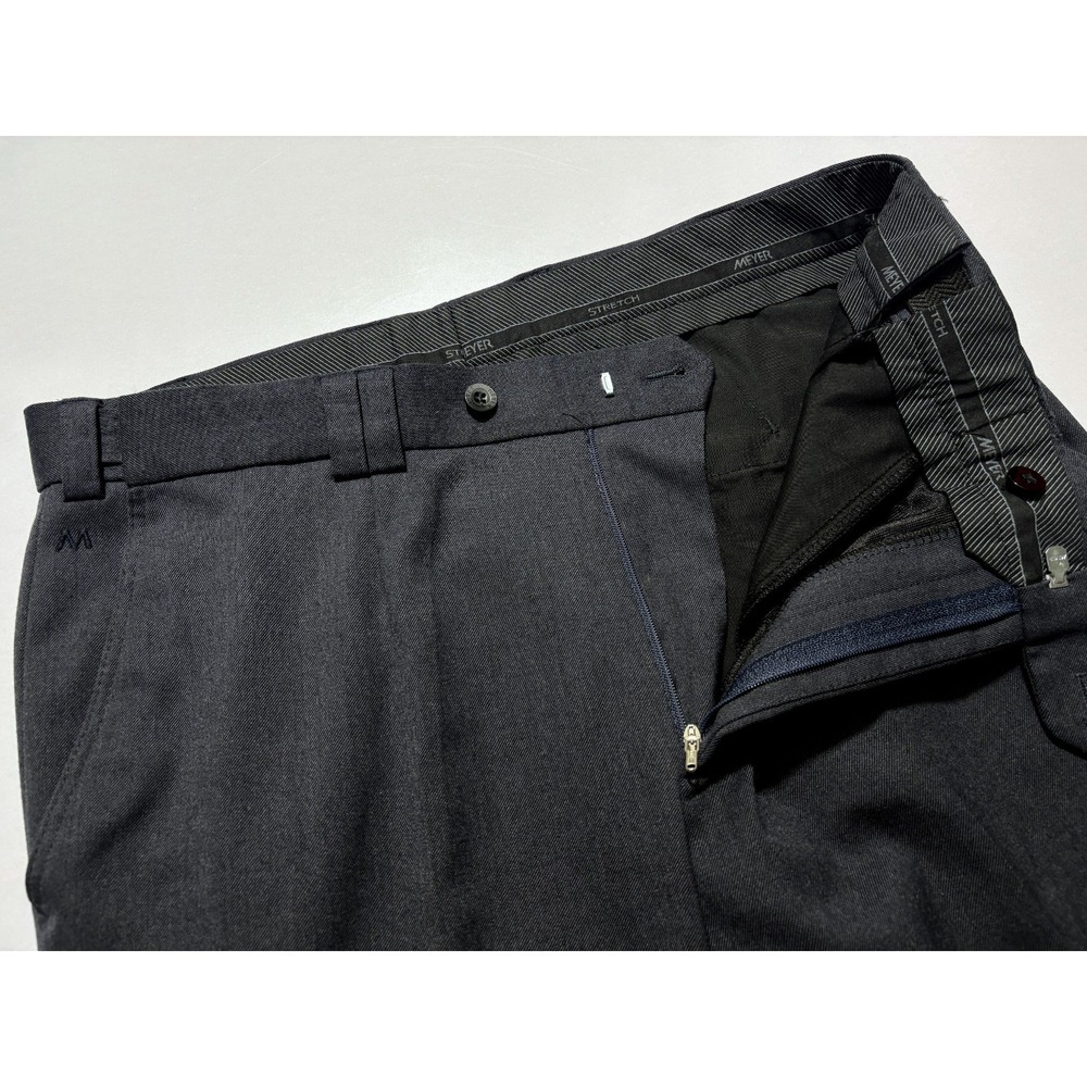 MEYER Dress Pants Trousers Slacks Wool Blend Stretch Expandible Waist Mens 34x32 - Picture 7 of 14
